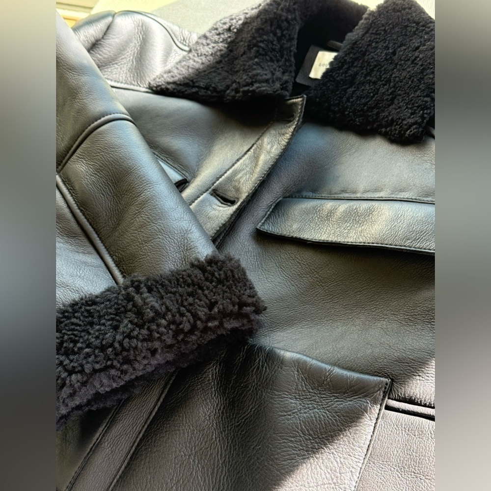✨ SOLD ✨ LOULOU STUDIO Bugur oversized shearling jacket size XS - Picture 3 of 12